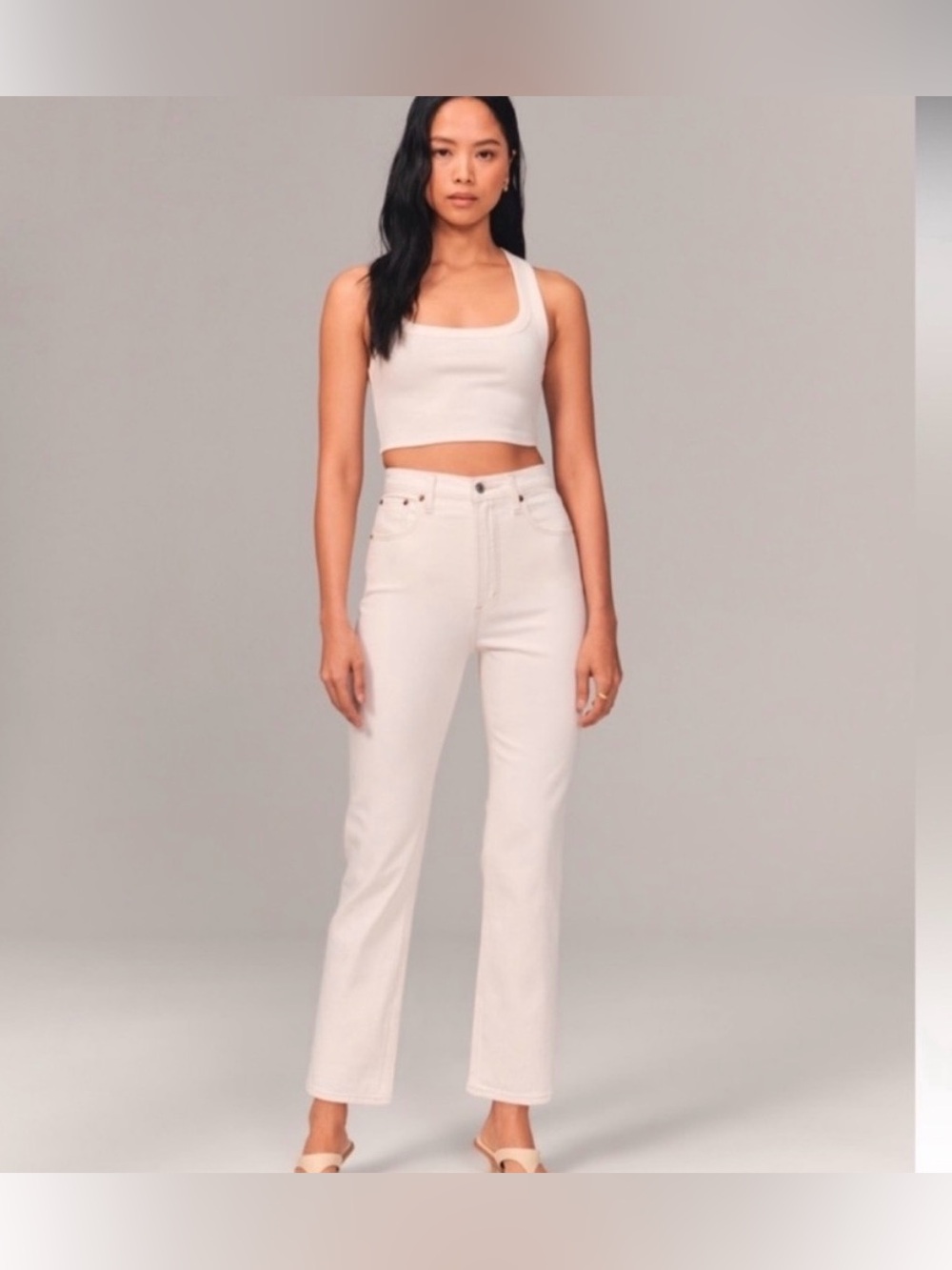 Abercrombie and Fitch • Ankle Straight Ultra High Rise Jeans